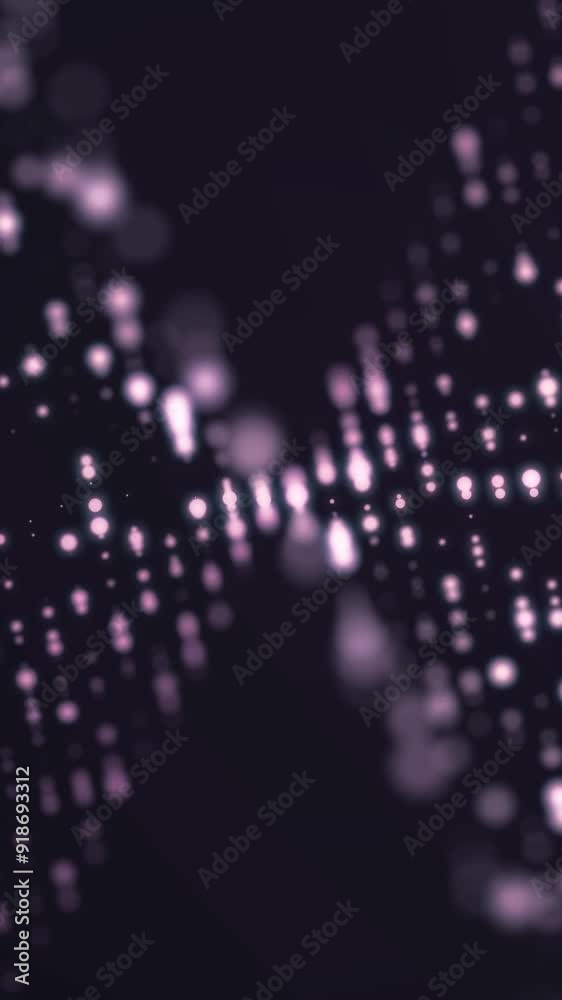 Poster Abstract background with shining bokeh sparkles. Smooth animation looped. Bubbles blisters gas particles background,flying firefly. Abstract particle dot background. Random sized dot shapes with