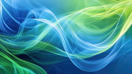 Fototapeta premium A blue and green wave with a blue and green background