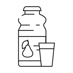 pear nectar line icon vector. pear nectar sign. isolated contour symbol black illustration