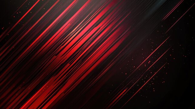 A black and red background with red lines. The image has a bold and dramatic feel to it