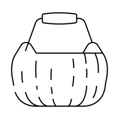 baby bucket pumpkin line icon vector. baby bucket pumpkin sign. isolated contour symbol black illustration