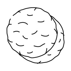 pumpkin cookies line icon vector. pumpkin cookies sign. isolated contour symbol black illustration