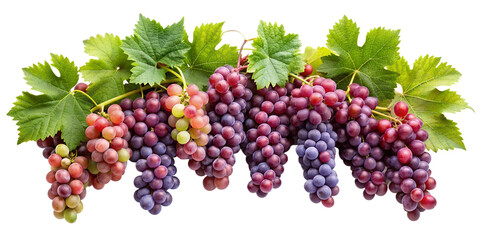 Detailed Grapevines Cut-Out on Clear Transparent Background