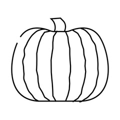 pumpkin plant line icon vector. pumpkin plant sign. isolated contour symbol black illustration