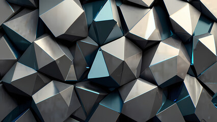 Fototapeta premium sleek and modern abstract background composed of interconnected polygons with metallic textures