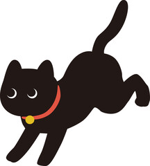 シンプルな黒猫のベクターイラスト