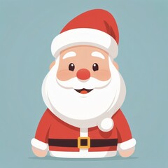 simple illustration of cute santa cartoon
