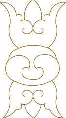 Sketch vector illustration silhouette design detail ornate ornament icon logo symbol classic vintage ethnic geometric