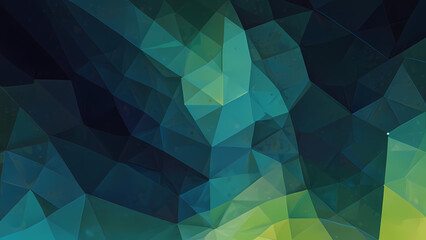 Fototapeta premium abstract illustration of a background dominated by overlapping polygons in various shades of blue and green
