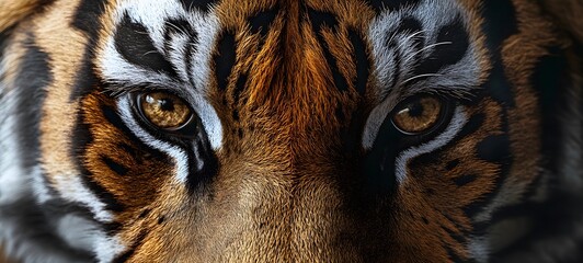 79. A dramatic close-up of a majestic tiger is face, with intense, piercing eyes and detailed fur