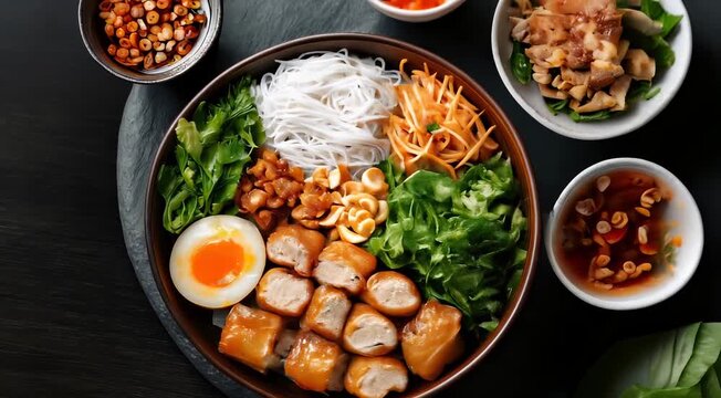 Bun Thit Nuong - Traditional Vietnamese food