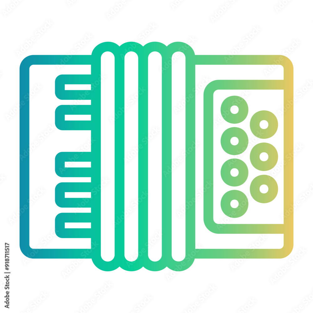 Wall mural accordion Line Gradient Icon