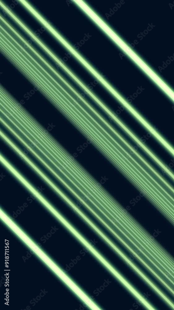 Sticker green lines moving on black background. cycled animation. green lines animation