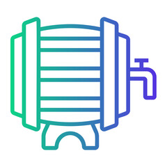 wine Line Gradient Icon