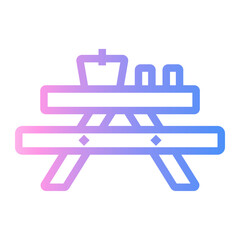 table Line Gradient Icon