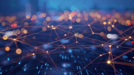 Abstract Network Connections with Blurry Lights