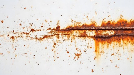 白い背景に錆の縞模様