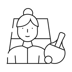 table tennis female sport line icon vector. table tennis female sport sign. isolated contour symbol black illustration