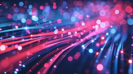 Obraz premium Abstract Bokeh with Pink and Blue Light Streaks