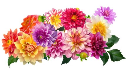Colorful Dahlias Bouquet