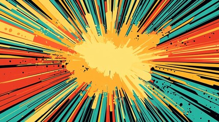 Abstract Background with Colorful Stripes and Splashes