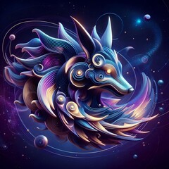 
artistic illustration of a kitsune 19