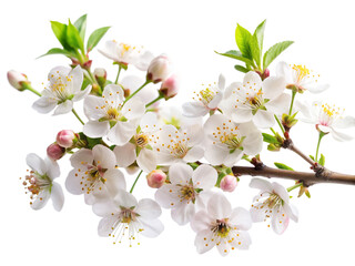 Obraz premium Beautiful Spring Flower Branch Graphic on Transparent PNG Background