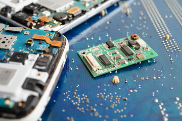 Repairing and upgrade circuit mainboard of notebook, electronic, computer hardware and technology.