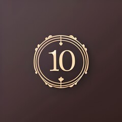 Naklejka premium a number ten logo, text, number, font, graphic, numeral10, branding, typeface, text, bold, digit, outline, silhouette, emblem, symbol, monogram, icon, numeralX, insignia, mark, representation, figure