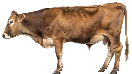 Brown Cow Standing Sideways