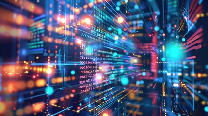 Naklejka premium Abstract Digital Network Background