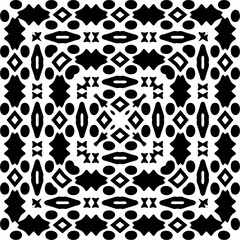 Black and white seamless pattern with abstract shapes. Repeat pattern for fashion, textile design, on wall paper, wrapping paper, fabrics and home decor.