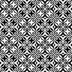 Black and white seamless pattern with abstract shapes. Repeat pattern for fashion, textile design, on wall paper, wrapping paper, fabrics and home decor.