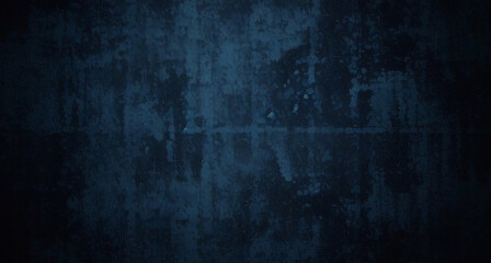 Fototapeta premium Beautiful Abstract Grunge Decorative Navy Blue Dark Stucco Wall texture Background. Banner With Space For Text. Dark blue background concept.