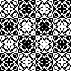 Black and white seamless pattern with abstract shapes. Repeat pattern for fashion, textile design, on wall paper, wrapping paper, fabrics and home decor.