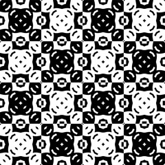 Black and white seamless pattern with abstract shapes. Repeat pattern for fashion, textile design, on wall paper, wrapping paper, fabrics and home decor.