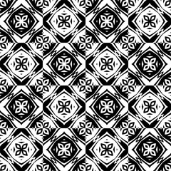 Black and white seamless pattern with abstract shapes. Repeat pattern for fashion, textile design, on wall paper, wrapping paper, fabrics and home decor.