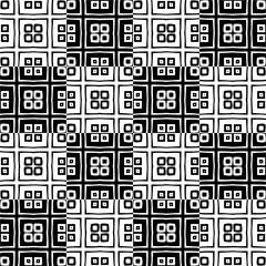 Black and white seamless pattern with abstract shapes. Repeat pattern for fashion, textile design, on wall paper, wrapping paper, fabrics and home decor.