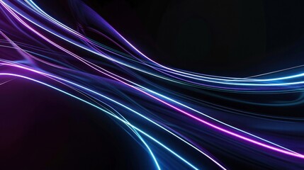 Abstract Neon Light Swirls