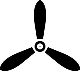 propeller icon vector design element, engine or motor image, flat design fan propellers vector, isolated on transparent background. wind fan rotating prop, fan, rotor mover, aircraft design.