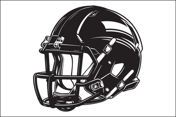 Fototapeta premium American Football Helmet Silhouette, Helmet Design, SportsArt, AmericanFootball, FootballHelmet, FootballGraphics, SilhouetteArt, AthleticDecor, GameDayDecor, TeamSpirit, SportsIllustration, 