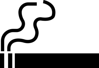 Obraz premium cigarette vector icon. Smoking concept icon. Silhouette style vector icons, tobacco or smoke area, sign symbol design template. isolated on transparent background, for web, mobile apps and ui.