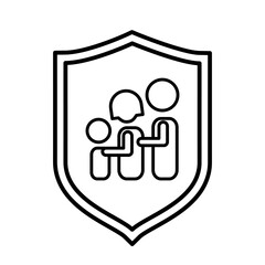 Family insurance icon template