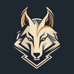 wolf tribal tattoo mascot design vector illustration sign emblem