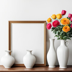 vase with flowers generative IA	