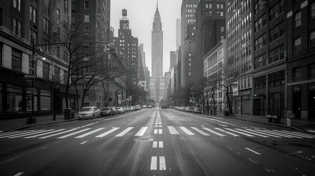 Fototapeta Empty Street in New York City