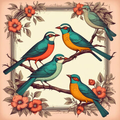 set of birds generative IA	