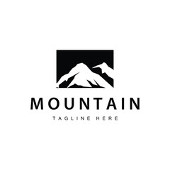Mountain Logo Simple Illustration Silhouette Template Vector Design