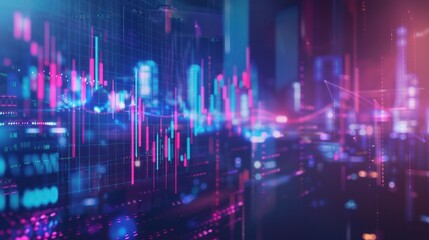 Fototapeta premium Abstract Stock Market Data Visualization
