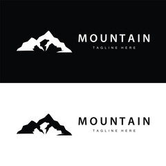 Mountain Logo Simple Illustration Silhouette Template Vector Design